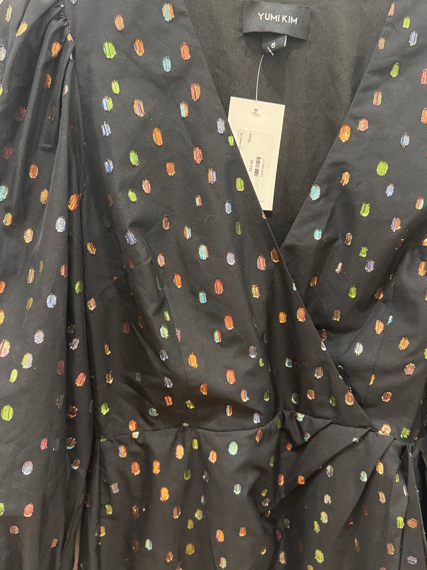 YUMI KIM Sheer Dress Lurex Polka Dots / S-US6