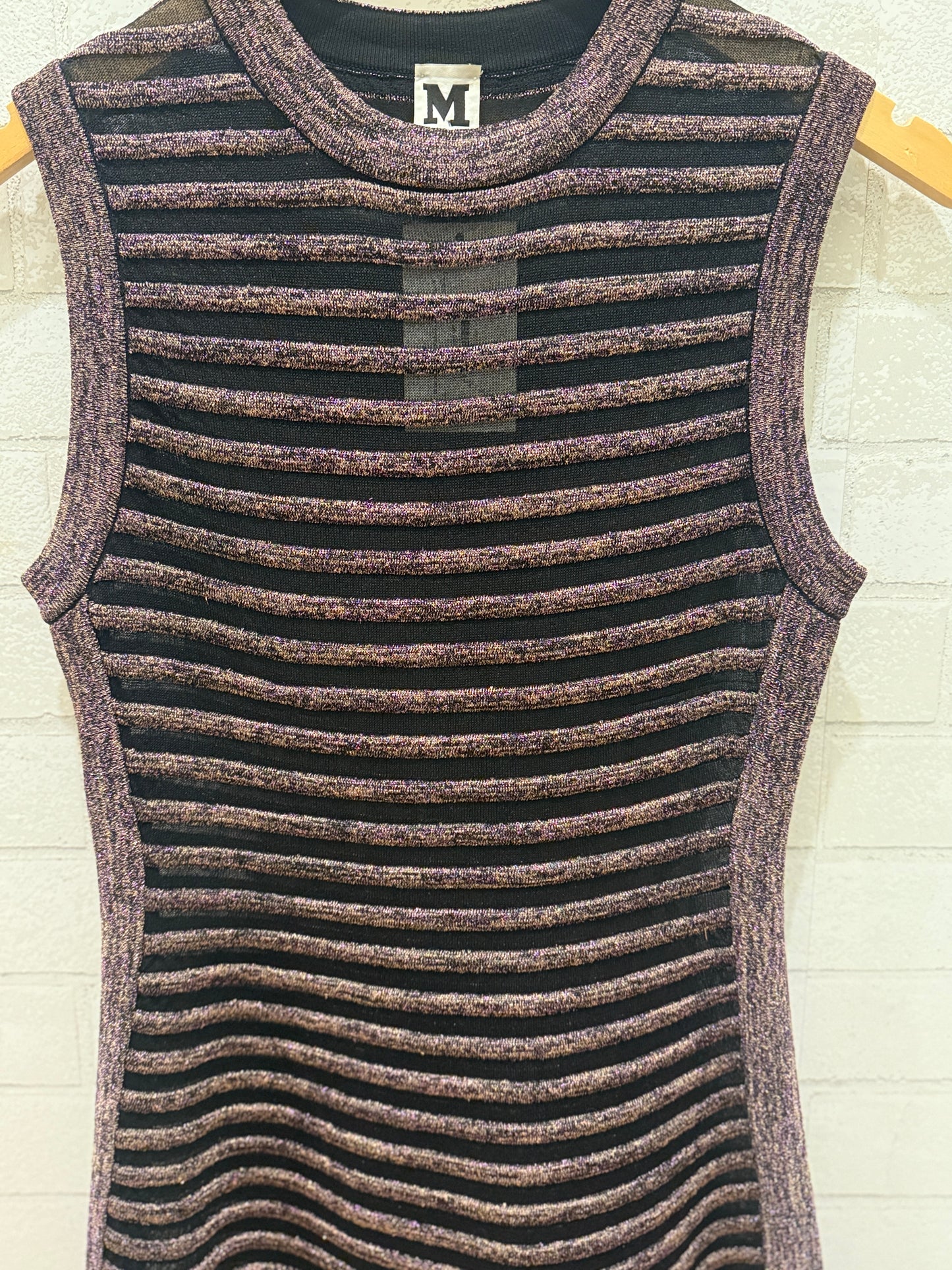 MISSONI sleeveless Knitted Lurex Midi Dress/ S