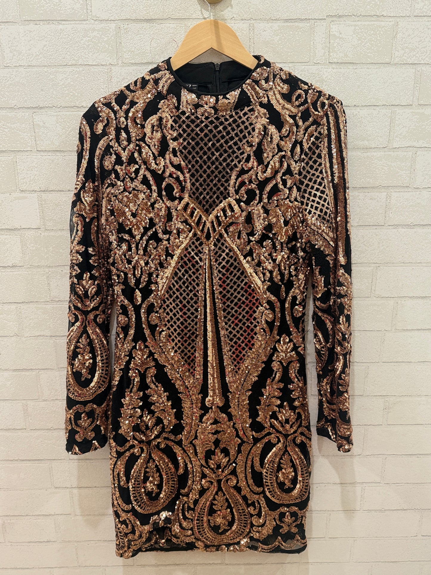 QUIZ LS Sequin Midi Dress/ US M-EU38