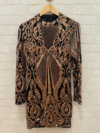 QUIZ LS Sequin Midi Dress/ US M-EU38