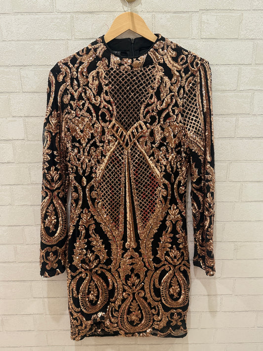 QUIZ LS Sequin Midi Dress/ US M-EU38