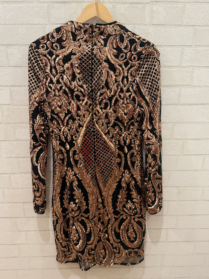 QUIZ LS Sequin Midi Dress/ US M-EU38