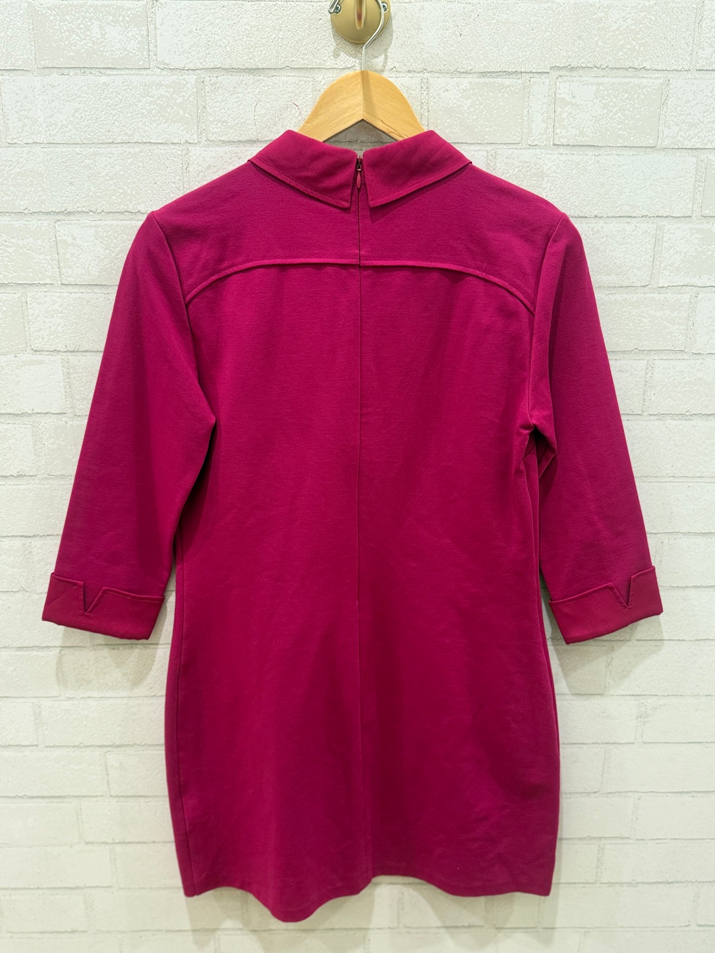 TED BAKER 3/4 Sleeves  Strass Collar Midi Dress/L