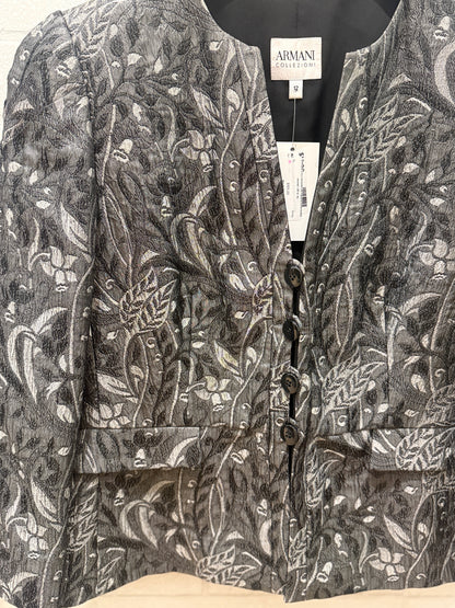 ARMANI COLLEZIONI LS  Flowers Embroided Jacket/ US12- XL