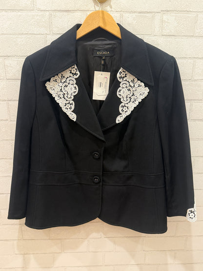 ESCADA Cotton LS Jacket With Lace On Sleeves /EU46-XXL