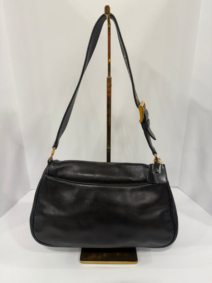 Prada Leather Shoulder Bag With Gold Hardware