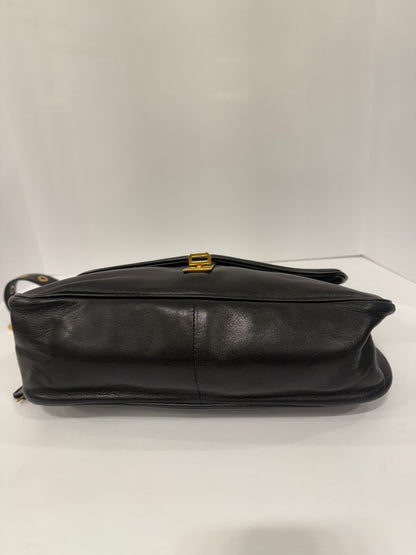 Prada Leather Shoulder Bag With Gold Hardware