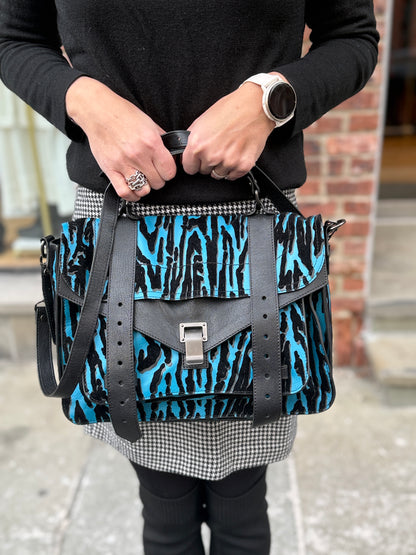 PROENZA SCHOULER PS1 Medium Zebra Leather Bag