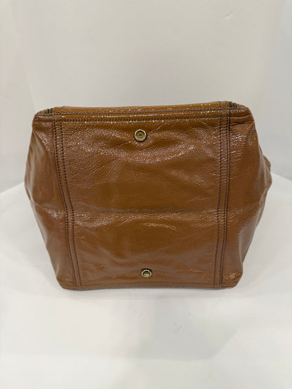 YVES SAINT LAURENT Patent Leather Down Town Tote Bag