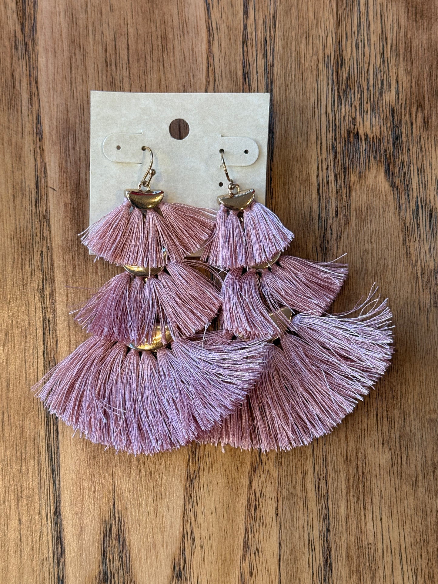 NO BRAND Long Pendant Fringes Earrings