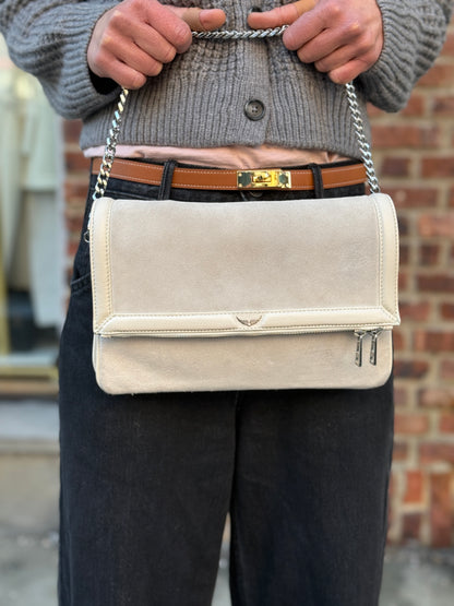 ZADIG & VOLTAIRE NWT Rock Novel Grained Leather  Shoulder Bag