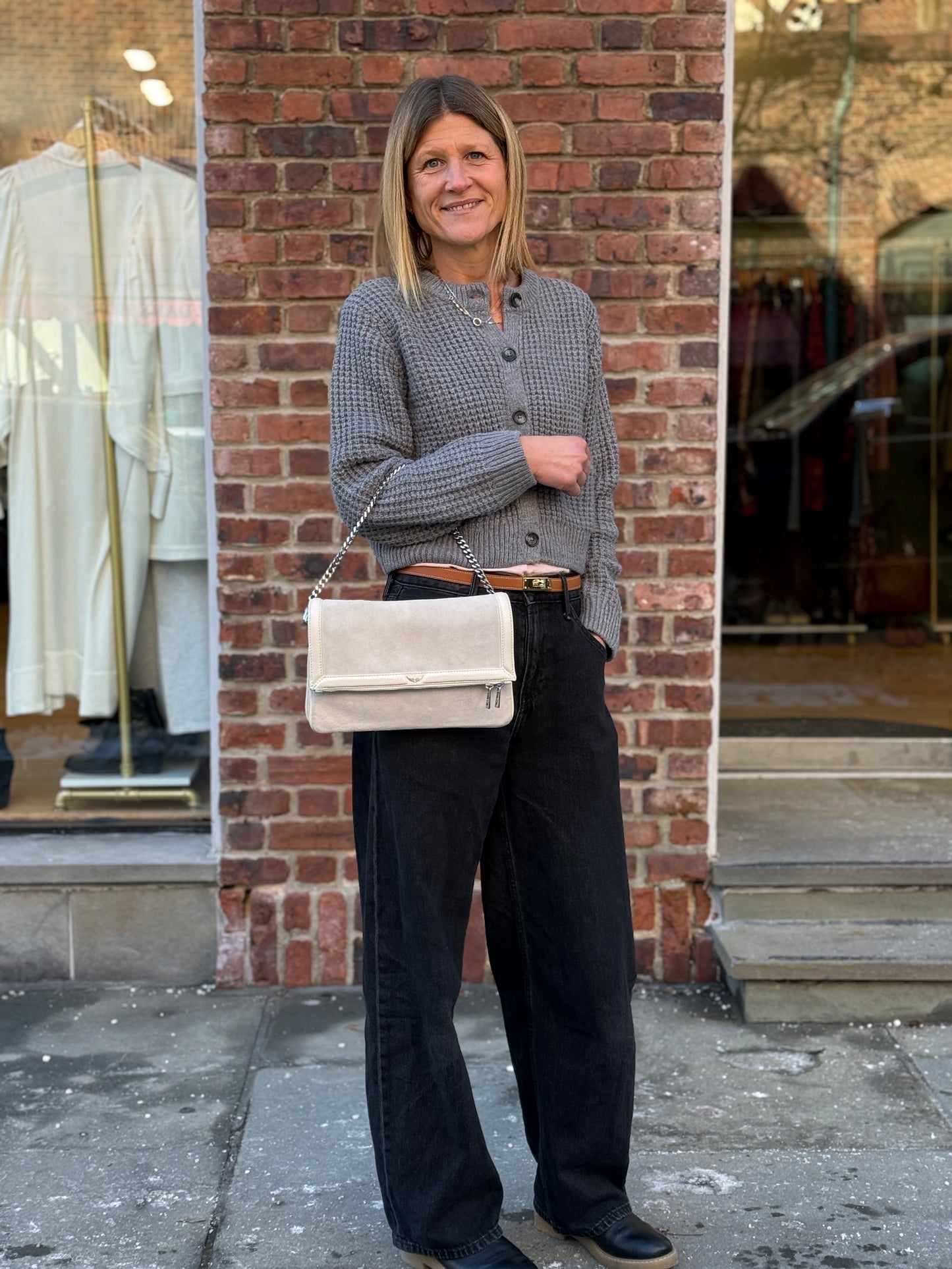 ZADIG & VOLTAIRE NWT Rock Novel Grained Leather  Shoulder Bag