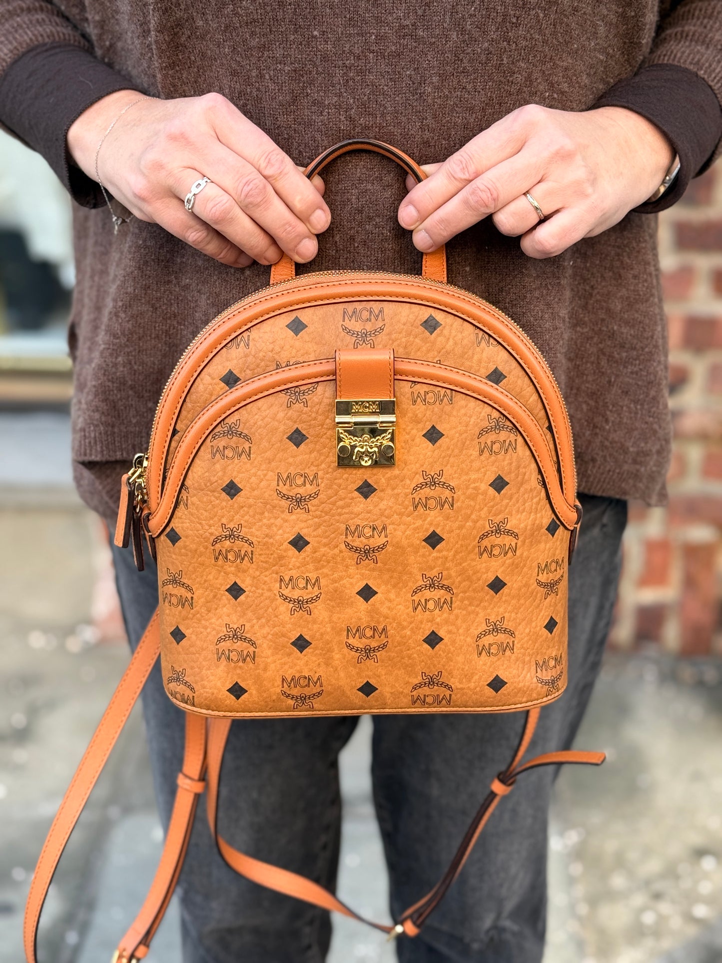 MCM NWT Anna Visetos Backpack Bag