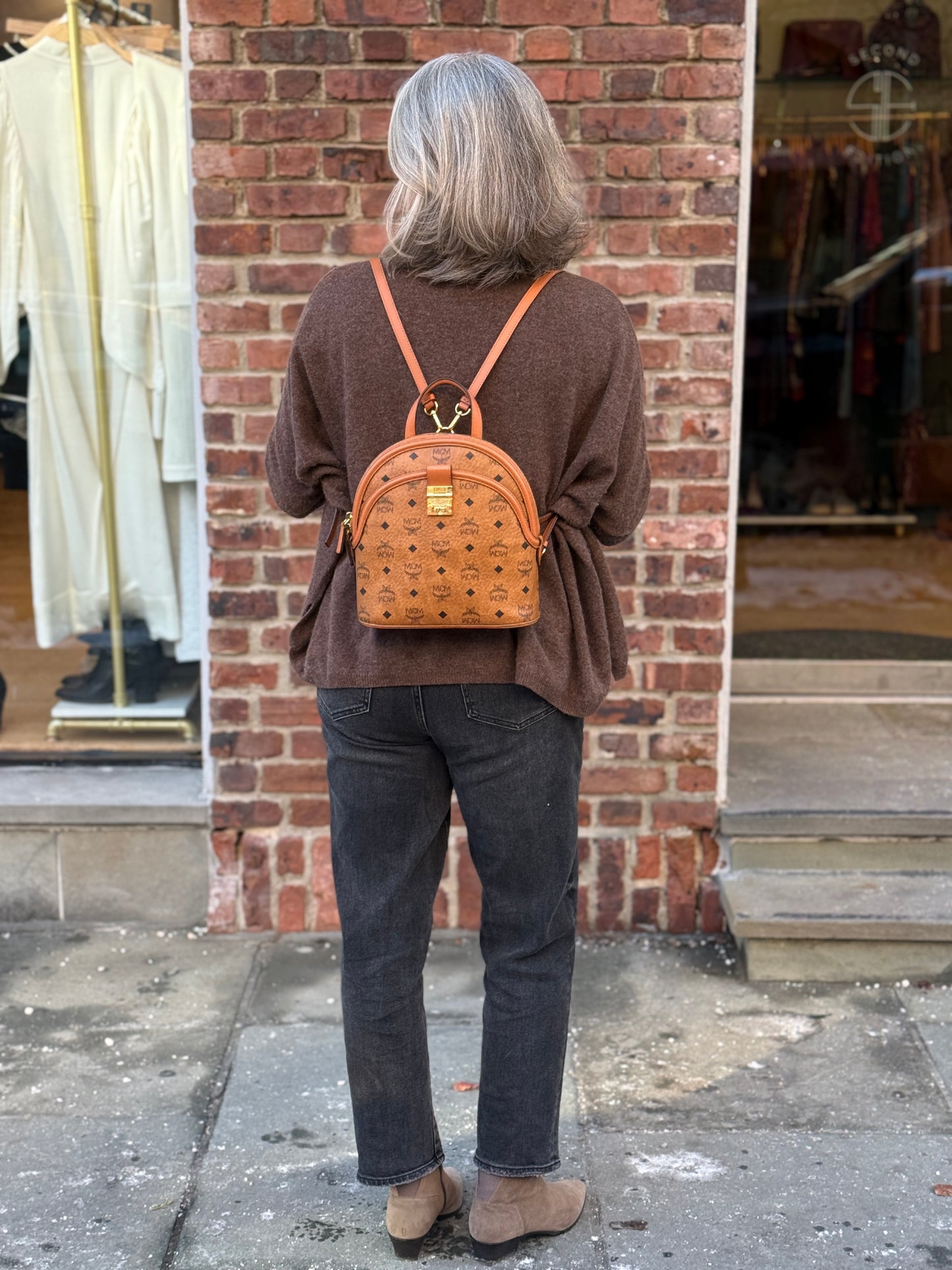 MCM NWT Anna Visetos Backpack Bag