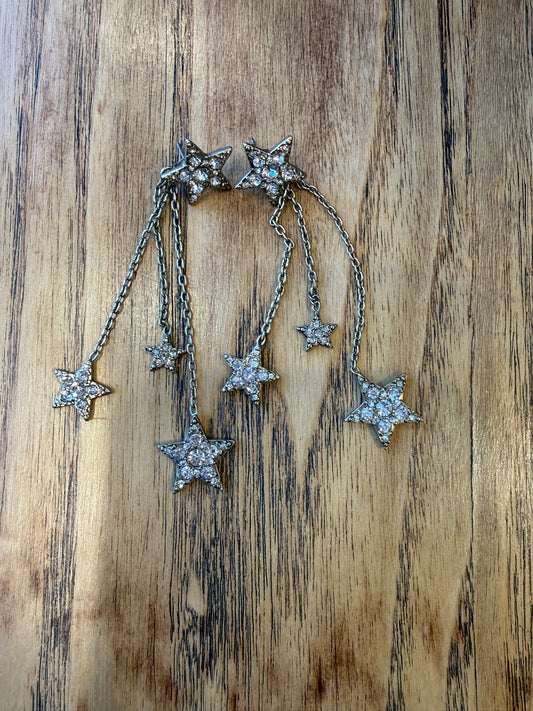 NO BRAND Pendant Stars Strass Earrings/OS
