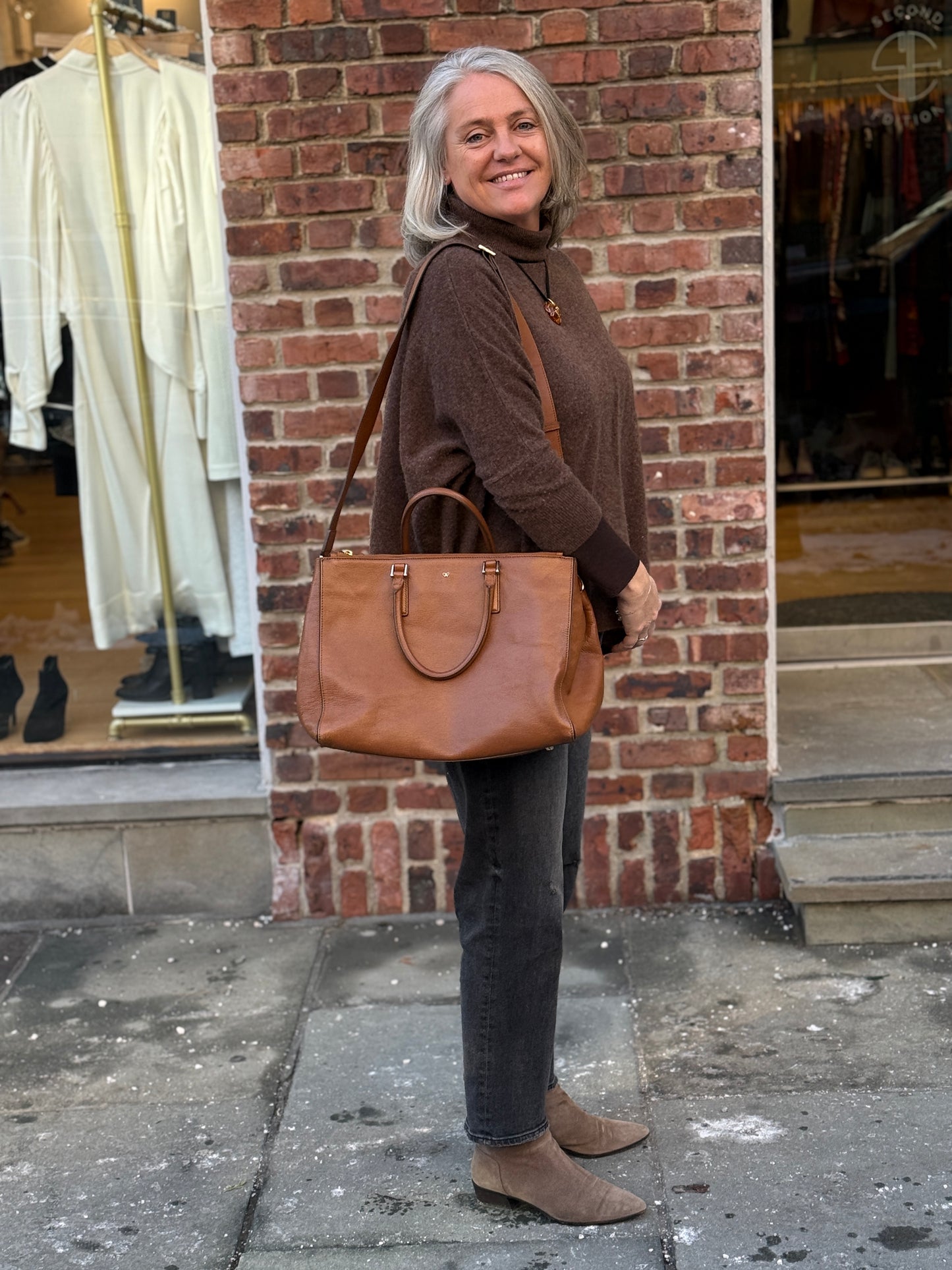 ANYA HINDMARCH Leather double Zipped Tote