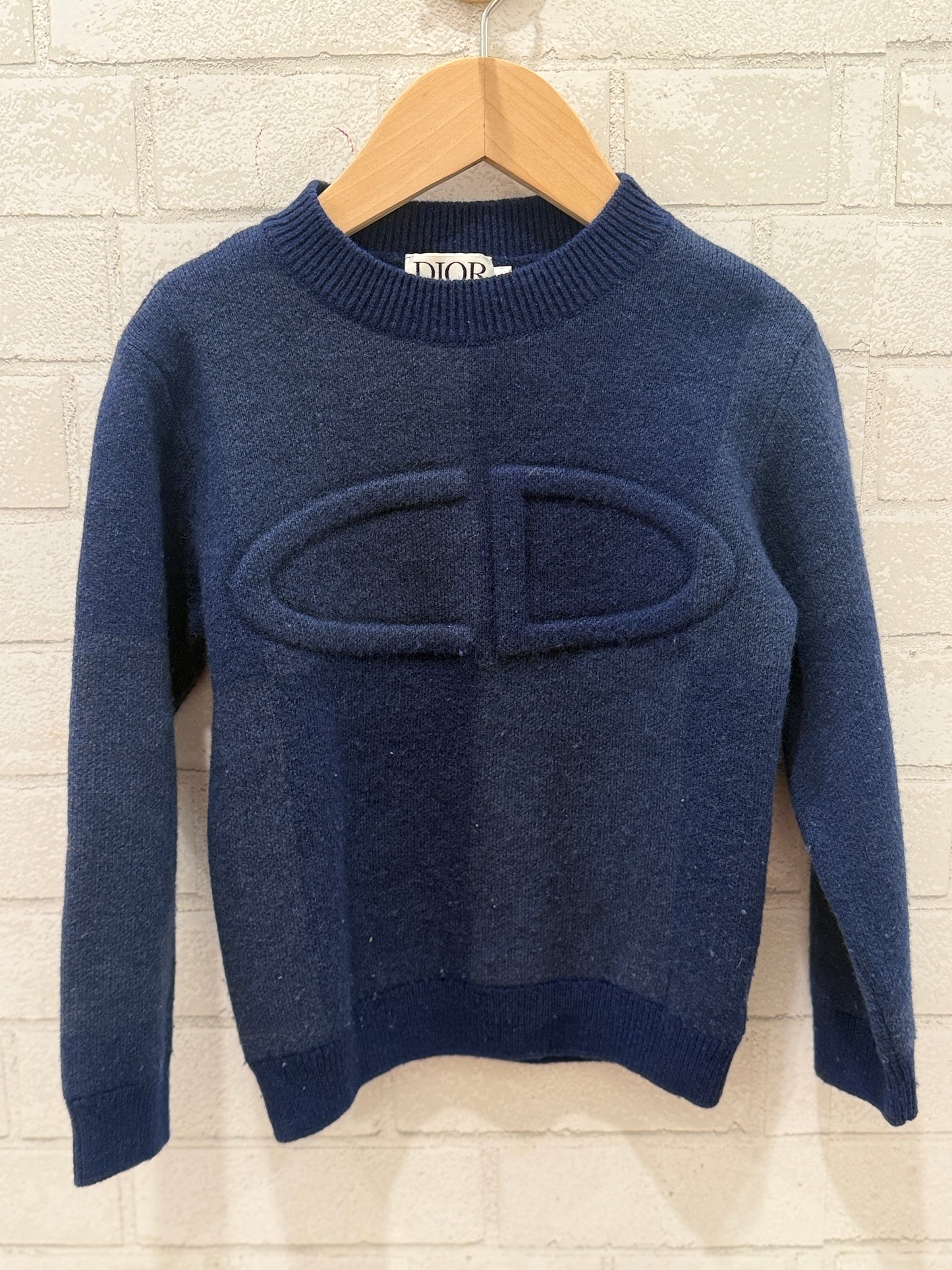 CHRISTIAN DIOR Wool and Cachemire Crew Neck Sweater / 6Y