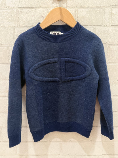 CHRISTIAN DIOR Wool and Cachemire Crew Neck Sweater / 6Y