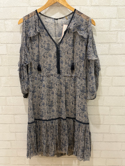 ELIE TAHARI Silk Flower Print 3/4 Sleeves Smock Dress/M-US8