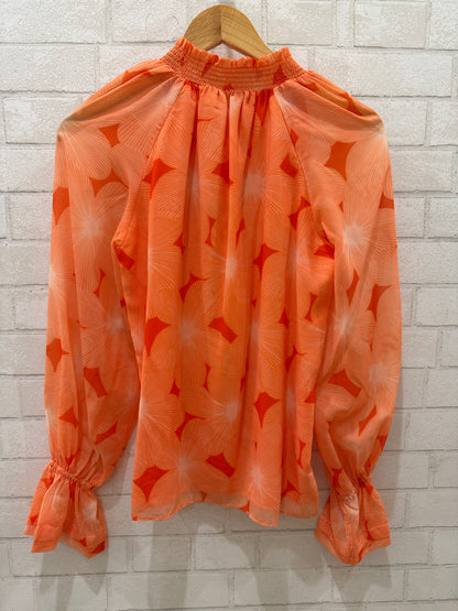 RAMY BROOK NWT Print LS Blouse/ XXS