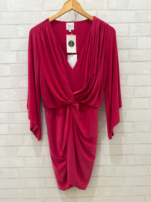 MISA NWT LS Wrapped Mini Dress/ S