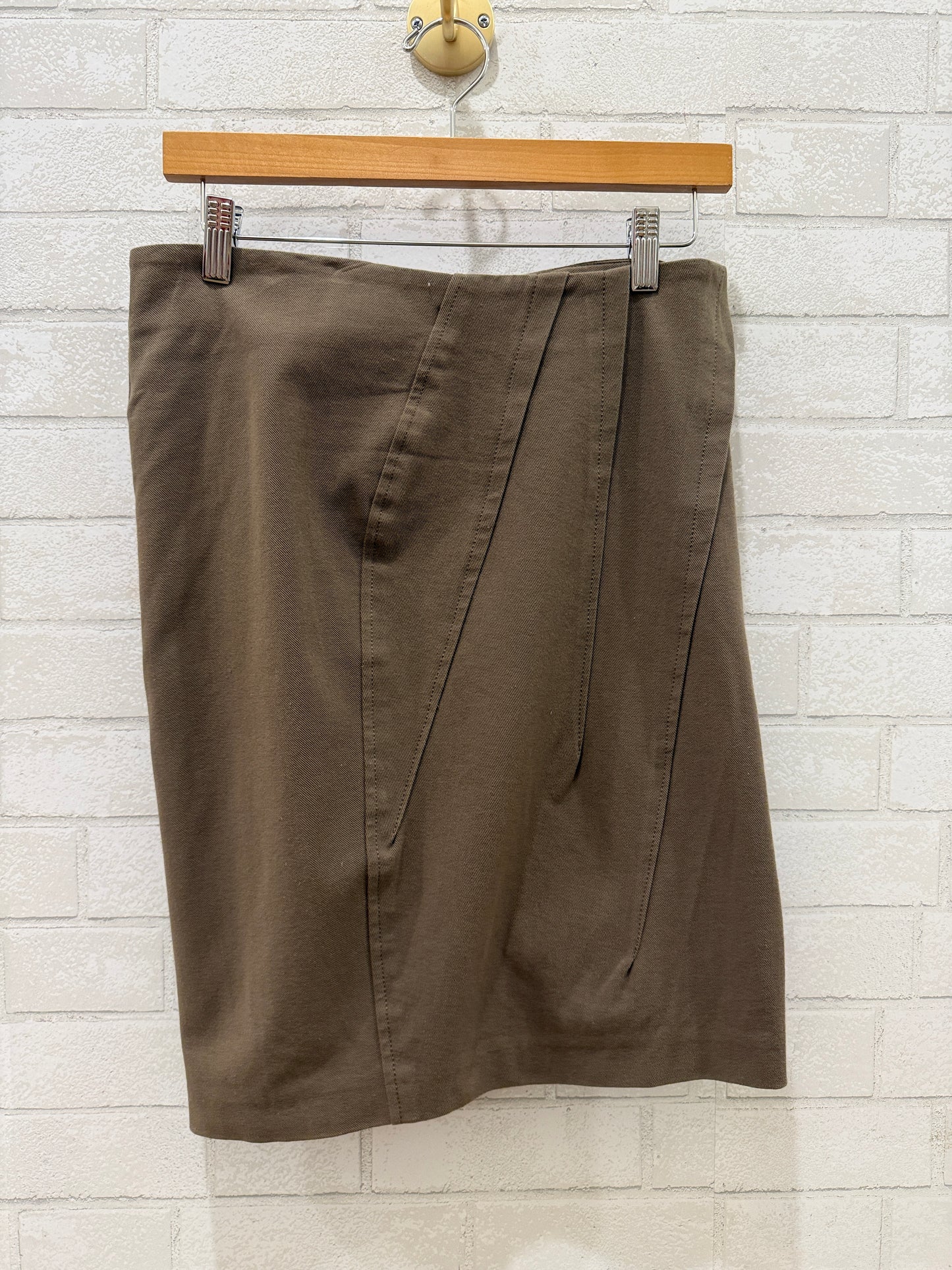 BRUNELLO CUCINELLI Cotton Pencil Knee Length Skirt/ S-US4