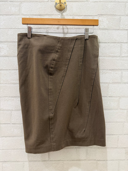 BRUNELLO CUCINELLI Cotton Pencil Knee Length Skirt/ S-US4