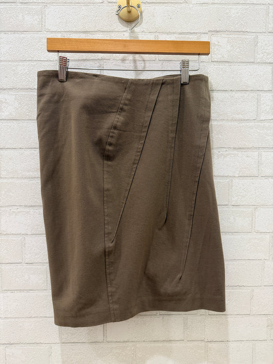 BRUNELLO CUCINELLI Cotton Pencil Knee Length Skirt/ S-US4