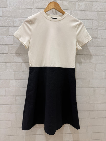 THEORY NWT SS Bicolor  Skater Midi Dress/ S