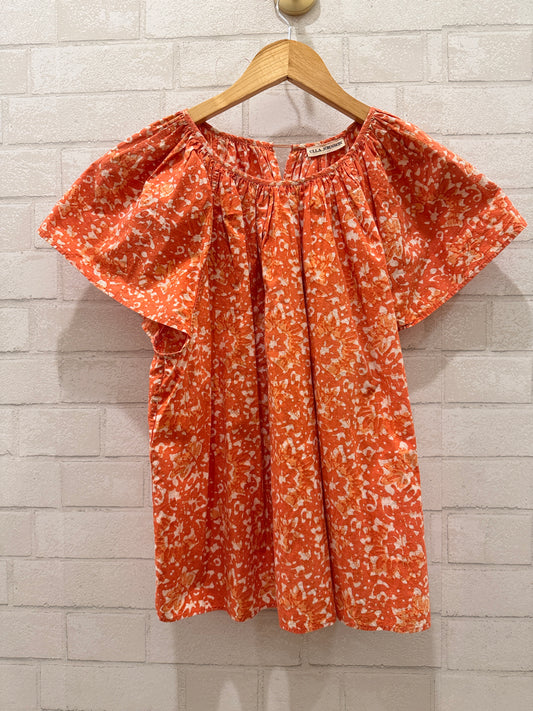 ULLA JOHNSON Cotton SS Blouse/L-US10