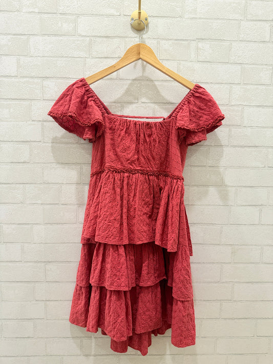 CINQ A SEPT Cotton Eyelet SS Smoke Mini Dress/S