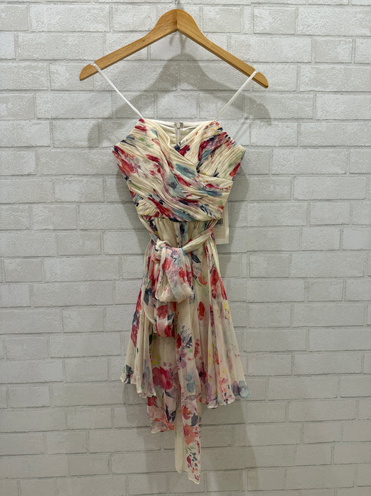 JILL STUART NWT Silk Flower Print Sleeveless Cocktail Mini Dress/S-US4