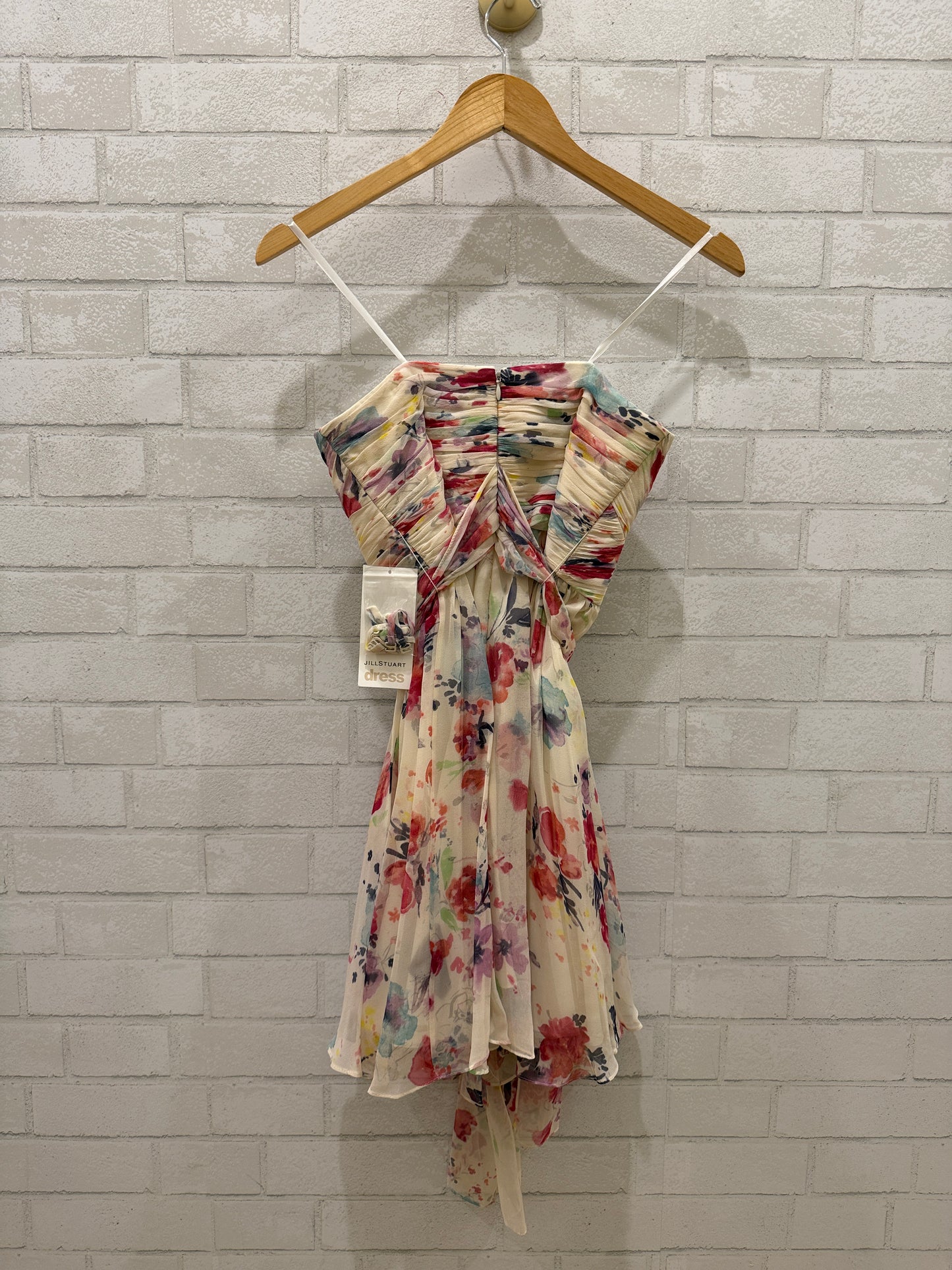 JILL STUART NWT Silk Flower Print Sleeveless Cocktail Mini Dress/S-US4