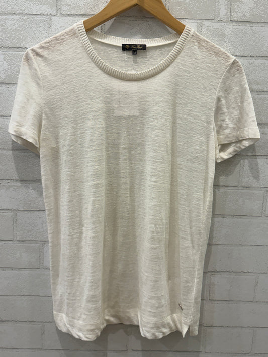 LORO PIANA white linen Top / S - IT42
