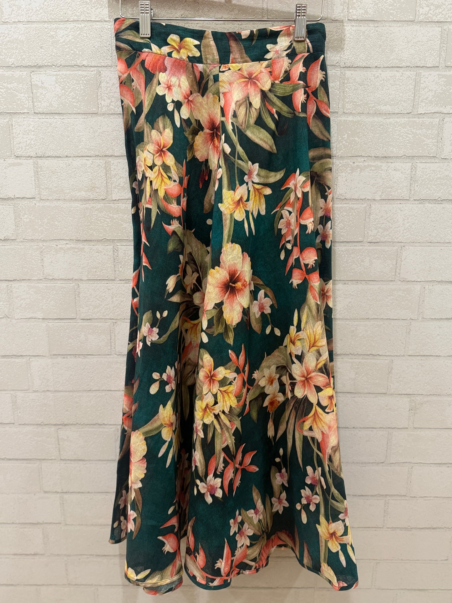ZIMMERMANN Linen Maxi Floral Skirt/XS-EU36