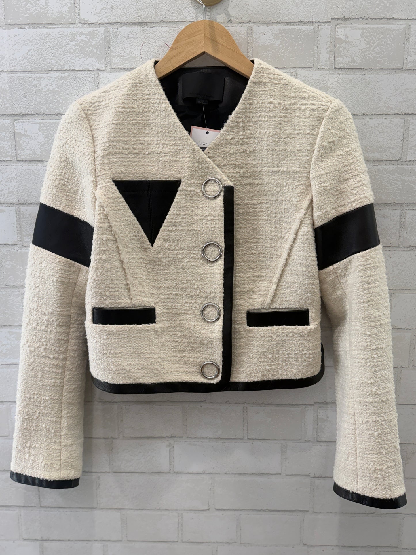ALEXANDER WANG Cotton&Lamb Leather LS Jacket/M