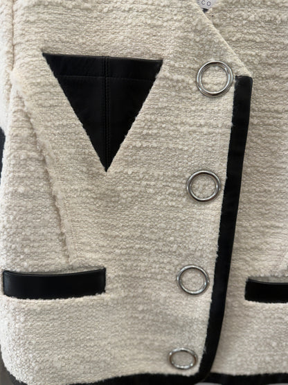 ALEXANDER WANG Cotton&Lamb Leather LS Jacket/M