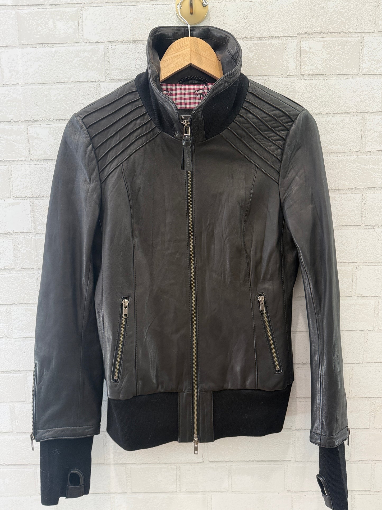 MACKAGE Lamb Leather Zipped Jacket /M