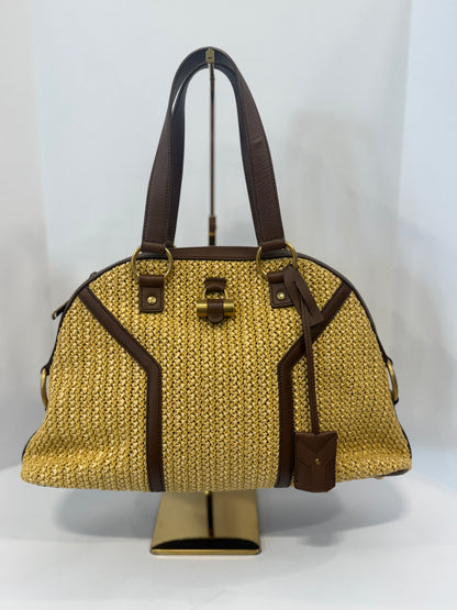 SAINT LAURENT NWT Straw Muse Bag