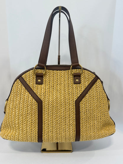 SAINT LAURENT NWT Straw Muse Bag