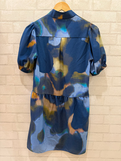 SHAN SS Buttoned Printed Shift Mini Dress/S-US2