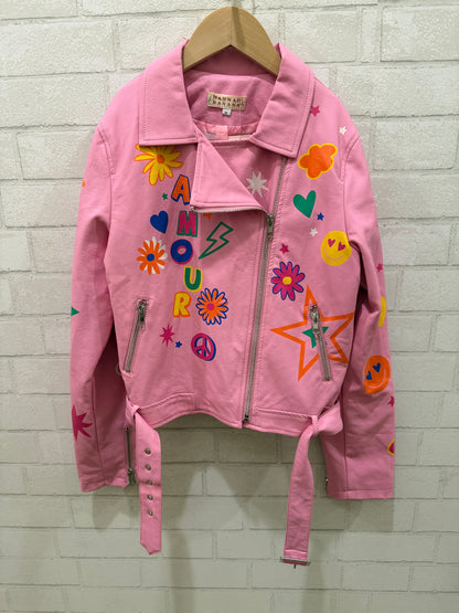 HANNA BANANA Girls Faux Leather Perfecto/14Y