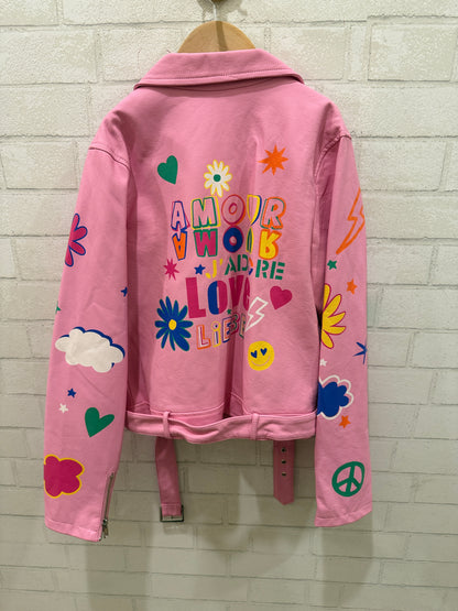 HANNA BANANA Girls Faux Leather Perfecto/14Y