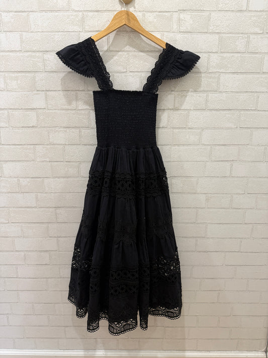 WAIMARI Cotton Embroidered Sleeveless Skater Knee Length Dress/S