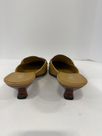 PRADA NWT Beige Madras Pesante Kitten Heels Mules / US9-EU39.5