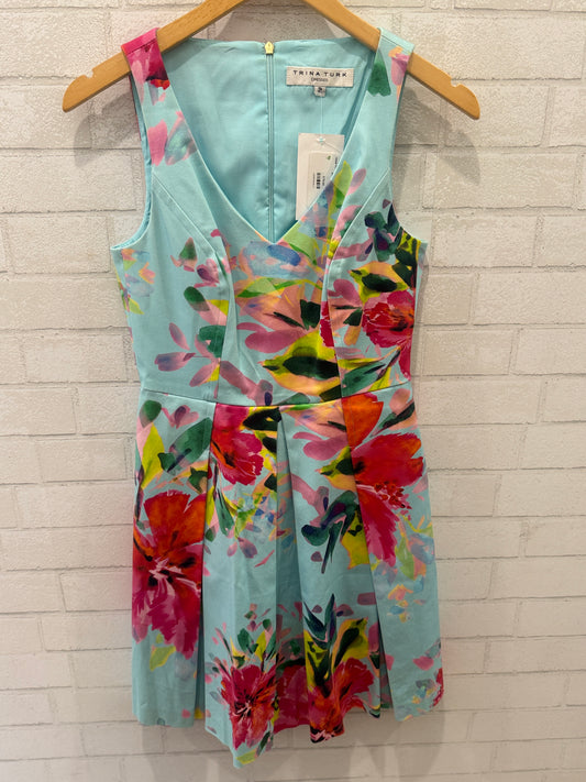 TRINA TURK Cotton Sleeveless Mini Floral Dress/XS-EU34