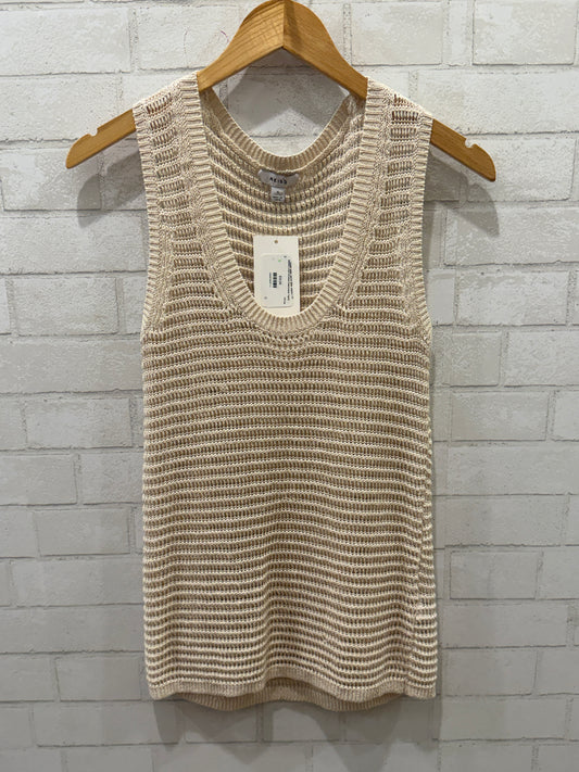 REISS Linen Knitted Sleeveless Top/S