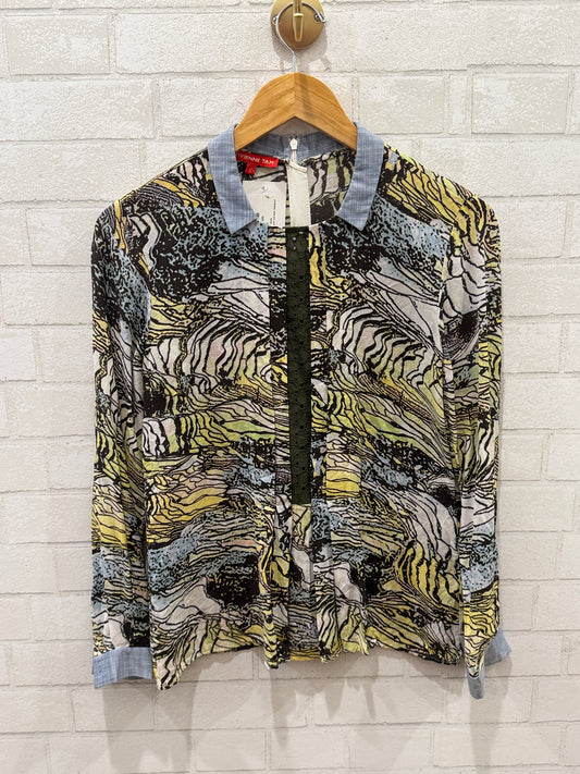 VIVIENNE TAM Silk LS Printed Blouse/S-EU36