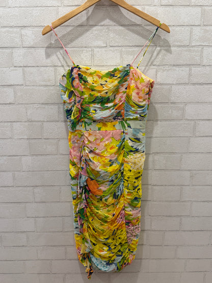 MOSCHINO Floral Print Silk Blend Dress / S-IT40