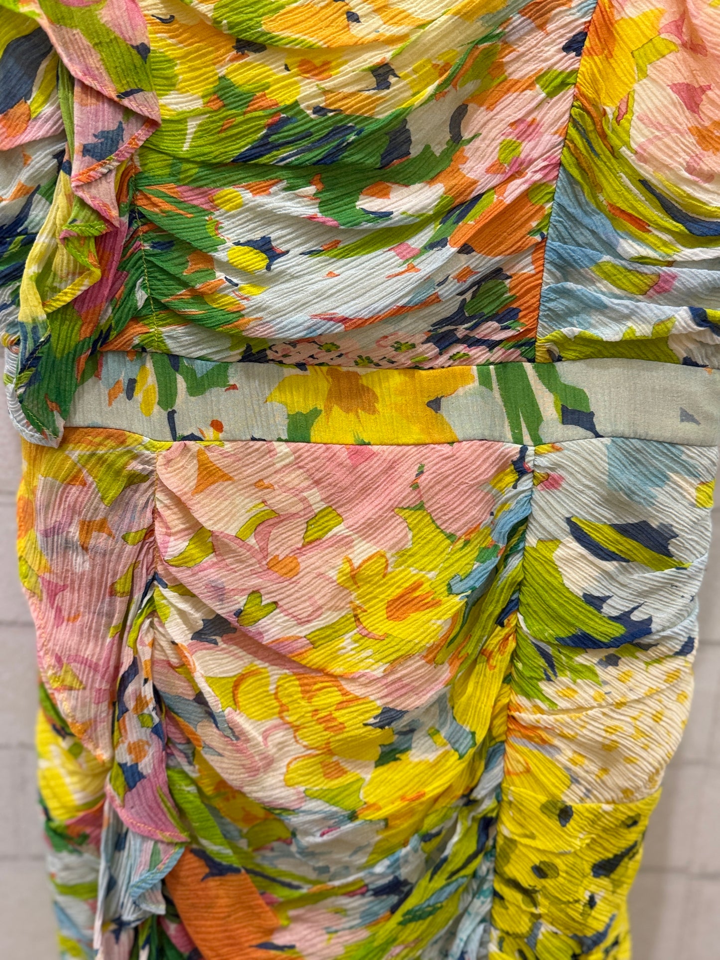 MOSCHINO Floral Print Silk Blend Dress / S-IT40